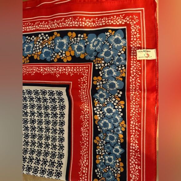 Vintage Italian Colorful Patterned Scarf - Picture 3 of 4
